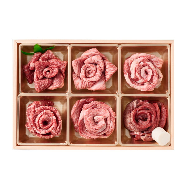 【お歳暮熨斗】黒毛和牛5種と牛タンの花盛り焼肉用