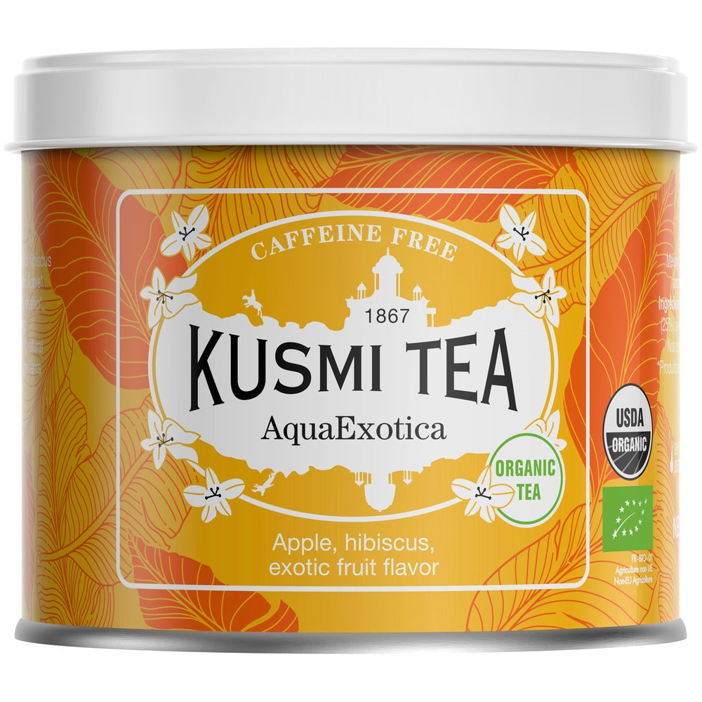 【食品ロス削減・賞味期限(2026年11月)】KUSMI TEA アクアエグゾティカ ハーブティー(缶)【100g】