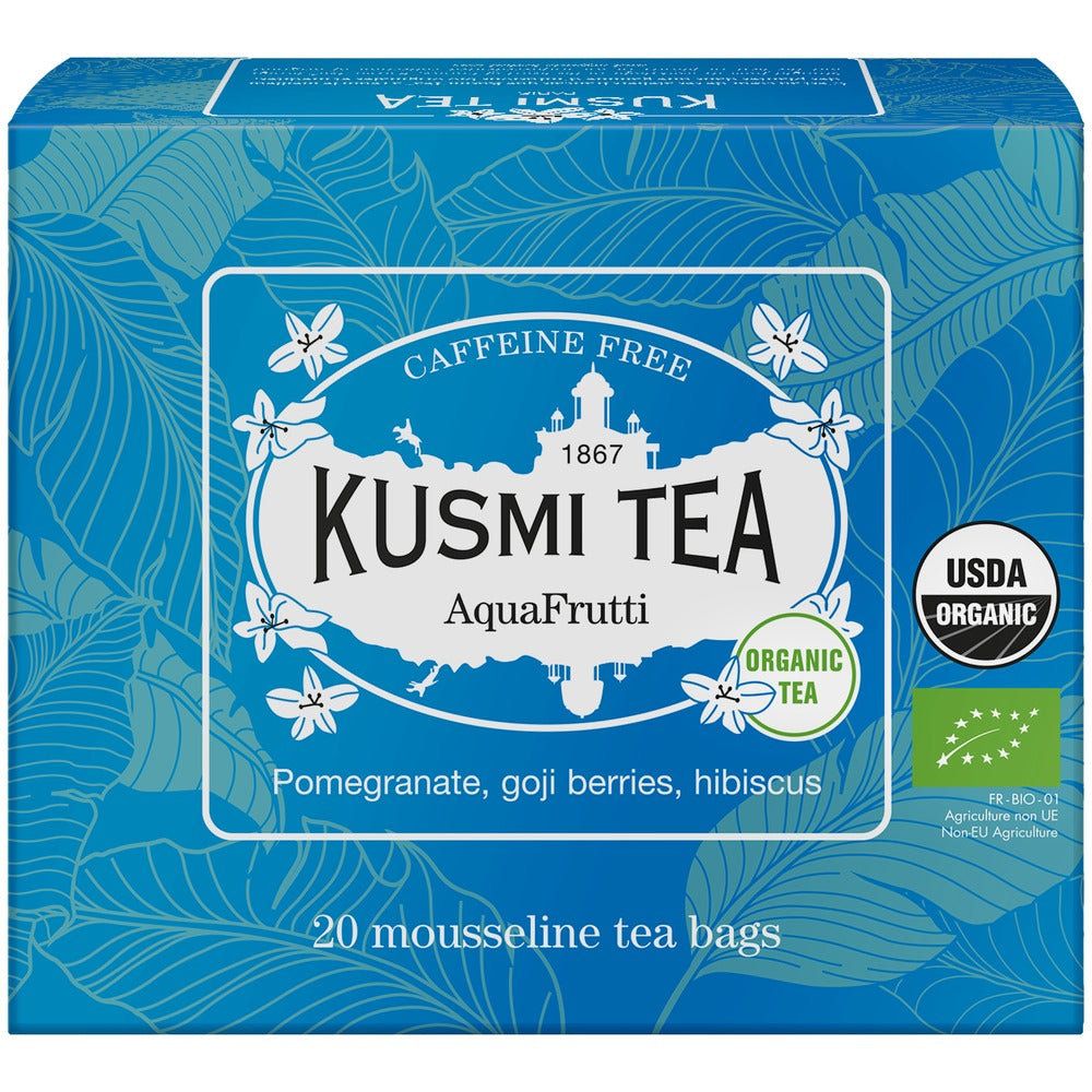 【食品ロス削減・賞味期限(2026年12月)】KUSMI TEA アクアフルッティ ハーブティー ティーバッグ【20包×2箱】