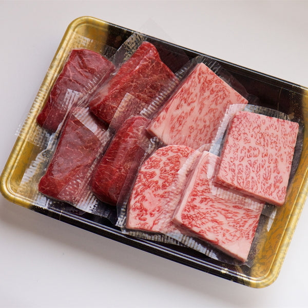 岩手 前沢牛ステーキ食べ比べ(霜降り・赤身ステーキ各50gx4枚)