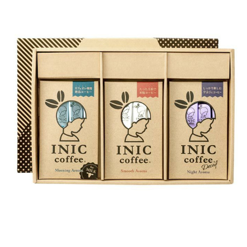 【ギフトカード】INIC coffee ドリップドコーヒーパウダー 人気の3種類コーヒーギフトセット