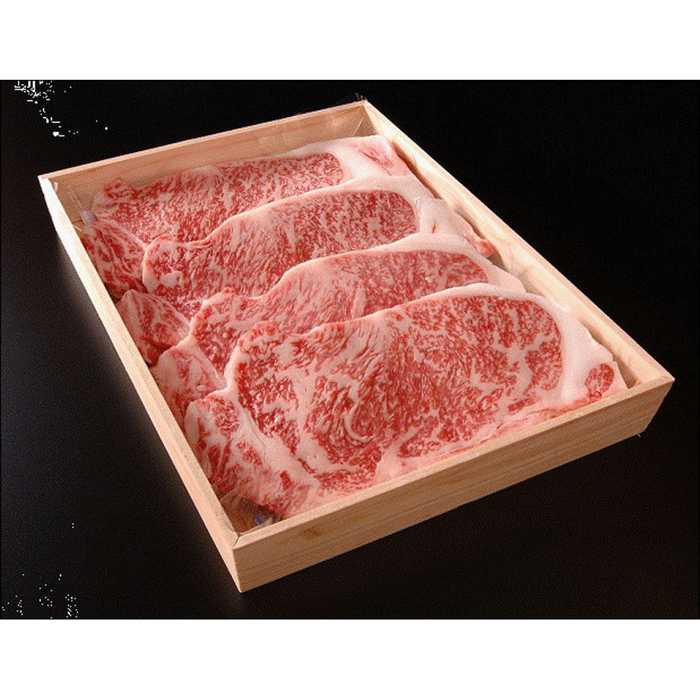 三重「霜ふり本舗」松阪牛 ロースステーキ600g【150g x 4枚・牛脂付】