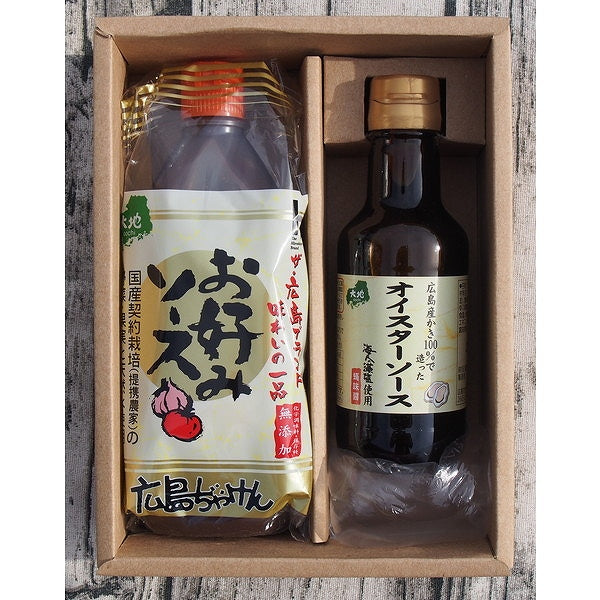 「大地」広島ぢゃけんお好みソース&オイスターソースセット【各1本】