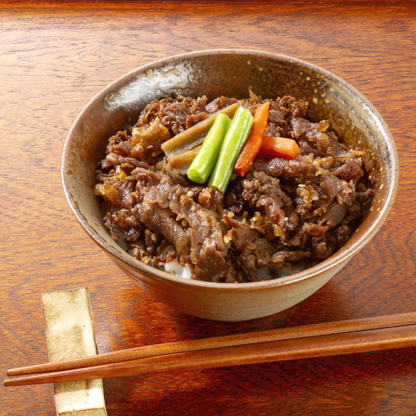 【お歳暮熨斗】＜新杵屋×米沢牛黄木＞牛肉どまん中　一膳ご飯(160g×4個)