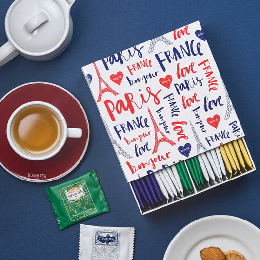 KUSMI TEA ギフトアソートメント ハーブティー ティーバッグ (フランス パリ柄 45枚入り)
