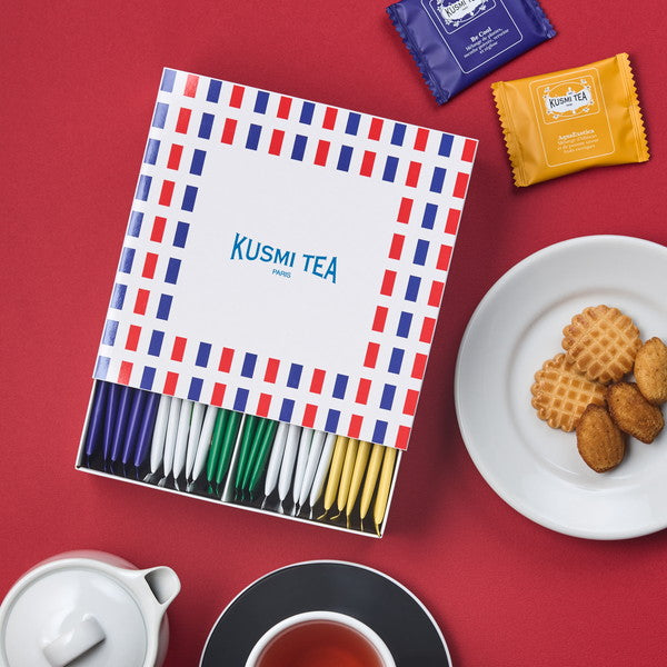 KUSMI TEA ギフトアソートメント ハーブティー ティーバッグ (トリコロール柄 45枚入り)