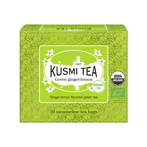 KUSMI TEA グリーンジンジャーレモン 20ティーバッグ 2個セット