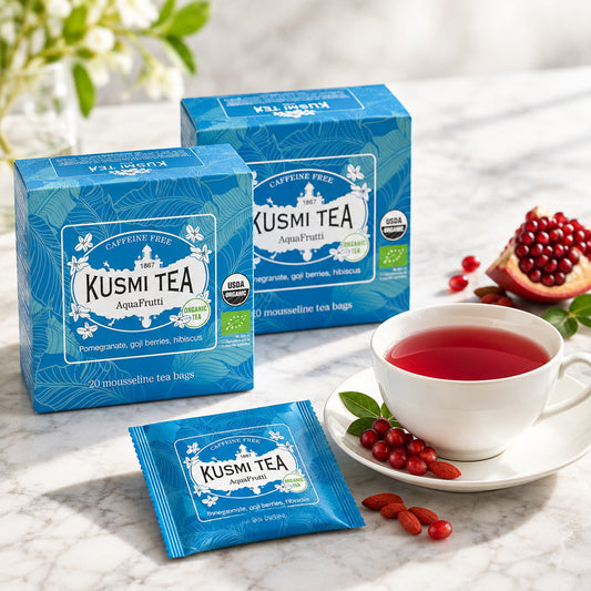 【食品ロス削減・賞味期限（2026年12月）】KUSMI TEA　アクアフルッティ ハーブティー ティーバッグ【20包×2箱】