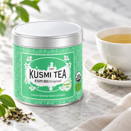 【食品ロス削減・賞味期限（2026年10月）】KUSMI TEA　エクスピュアオリジナル ハーブティー（缶）【100g】