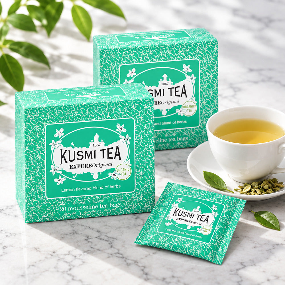 【食品ロス削減・賞味期限（2026年12月）】KUSMI TEA　エクスピュアオリジナル ハーブティー ティーバッグ【20包×2箱】