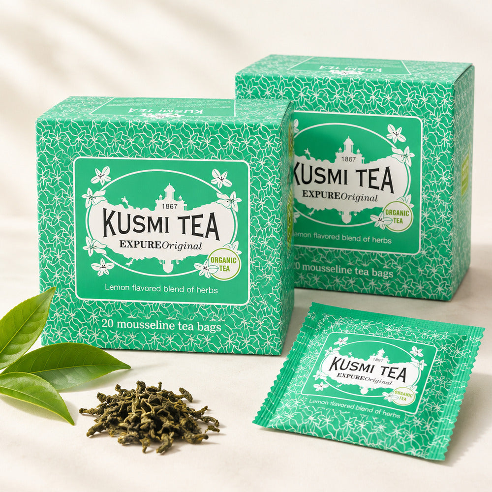 【食品ロス削減・賞味期限（2026年12月）】KUSMI TEA　エクスピュアオリジナル ハーブティー ティーバッグ【20包×2箱】
