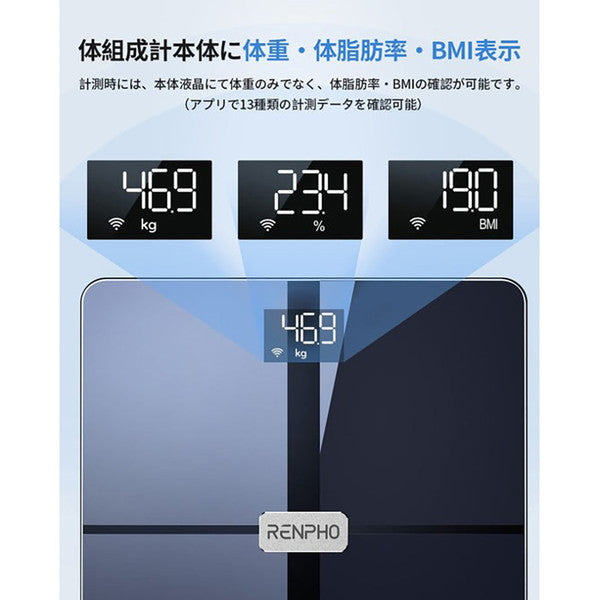 RENPHO 体組成計 PREMIUM（Wi-Fi & Bluetooth対応）ES-WBE28