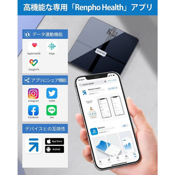 RENPHO 体組成計 PREMIUM（Wi-Fi & Bluetooth対応）ES-WBE28