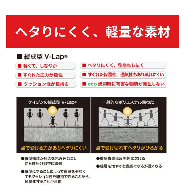 TEIJIN 帝人 軽量コンパクト敷布団 スゴ軽2【シングル】