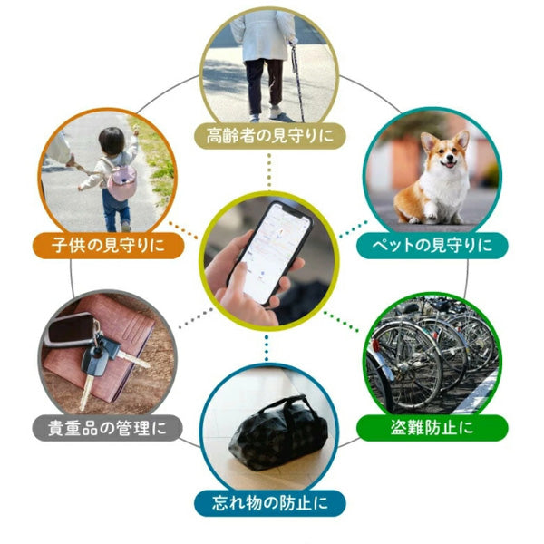 紛失防止スマートタグ DIGL 【単品／ホワイト】