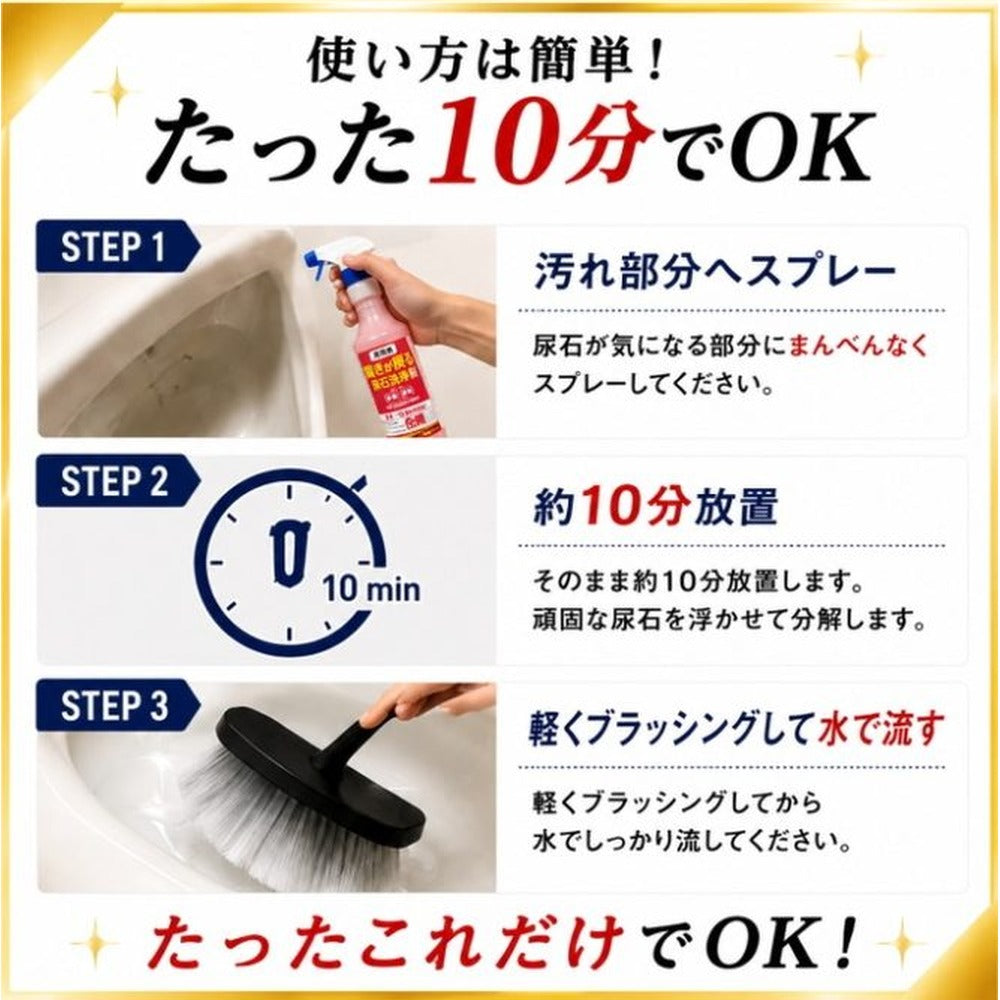 【業務用】輝きが戻る 尿石洗浄剤（1本 500ml）