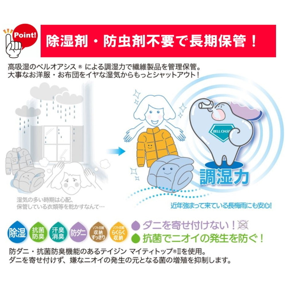 TEIJIN 乾っとデオケースLight【深型サイズ】（2個セット）ネイビー