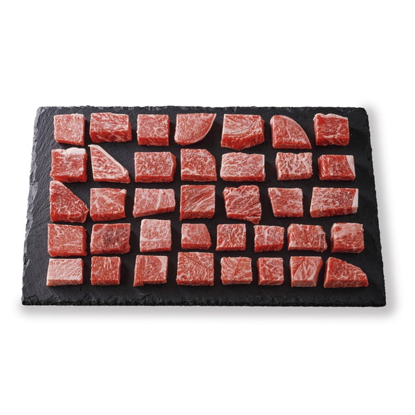 国産黒毛和牛 角切りステーキ用（モモ600g）