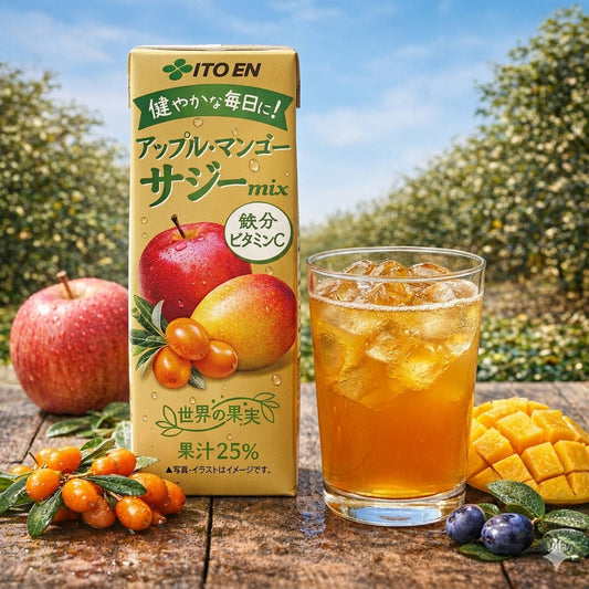 伊藤園世界の果実アップル・マンゴー＆サジーミックス200ml×24本×4ケース(96本)