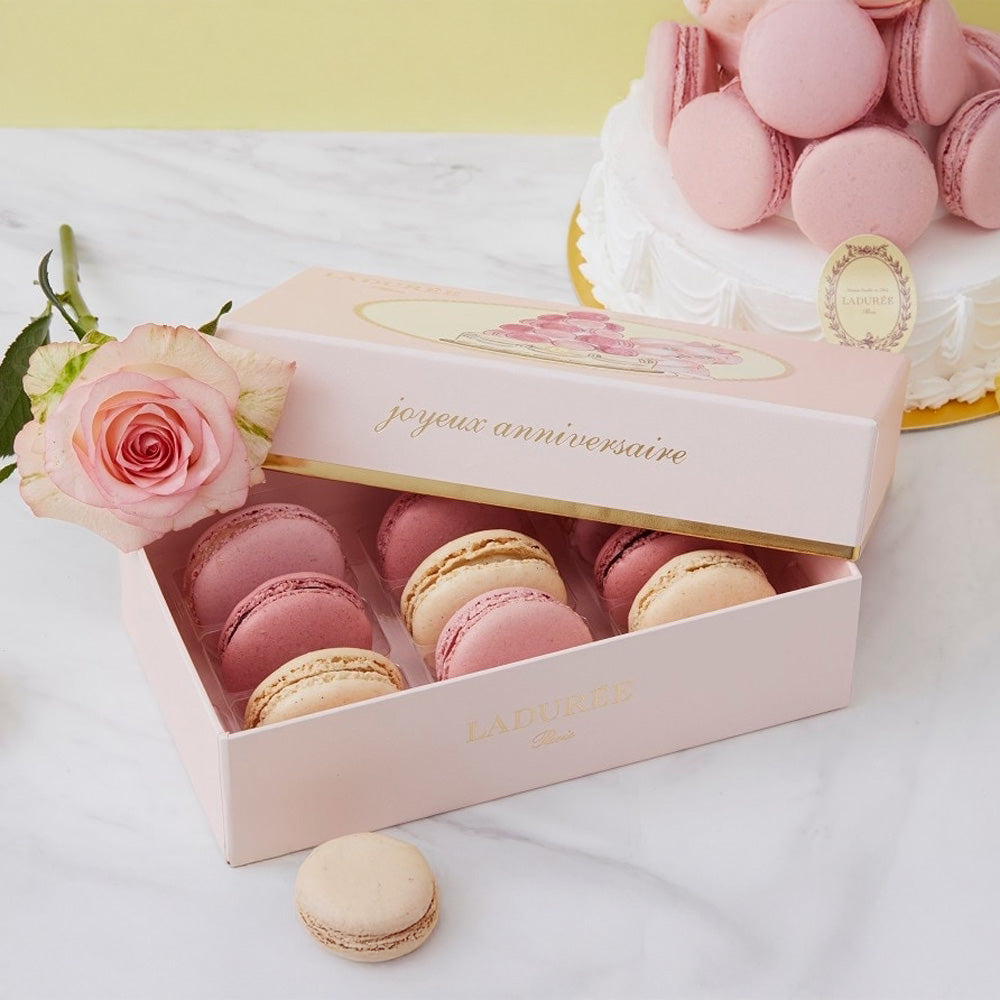 【ギフトカード】LADUREE（ラデュレ）HappyBirthday from Sand マカロン9個入り