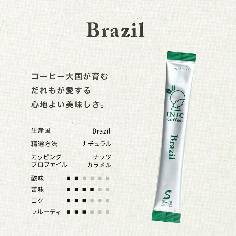 【ギフトカード】INIC coffee　ドリップドコーヒーパウダー　ビーンズアロマ　ブラジル 30P