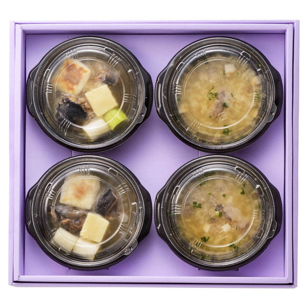 たん熊北店の小鍋詰合せ 藤(すっぽん鍋・すっぽん雑炊各2食)