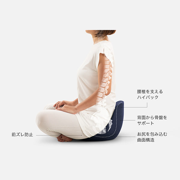 ＆MEDICAL　KURA SEAT HB(クラシート ハイバック)　ネイビー
