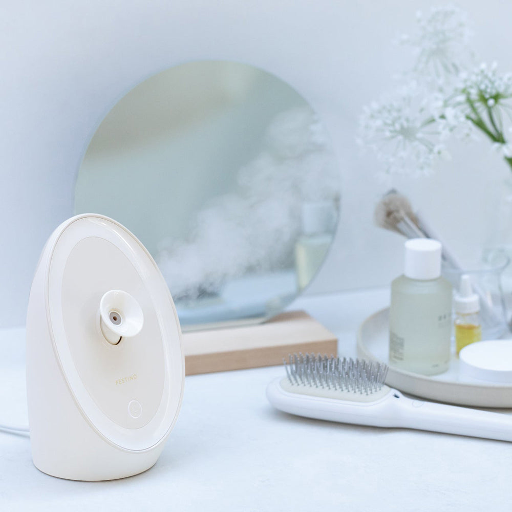 【ギフトカード】FESTINO(フェスティノ) フェイシャル アロマ ナノスチーマー ホワイト