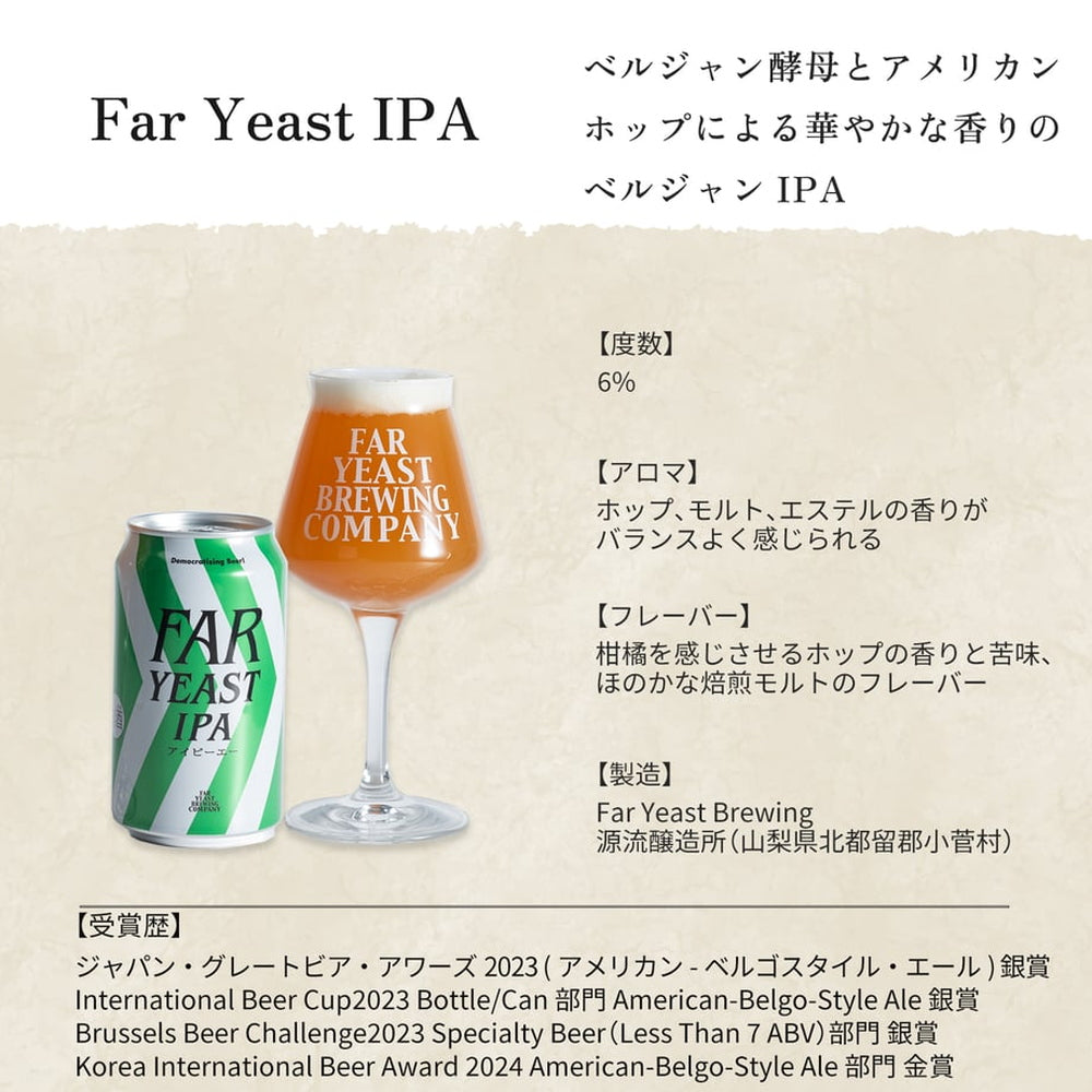 【ギフトカード】多摩川源流生まれのクラフトビール　ファーイーストIPA 350ml　24本