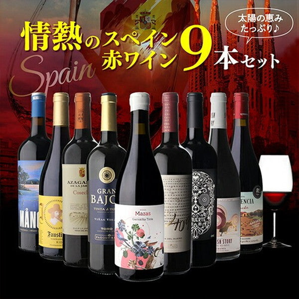 情熱のスペイン赤ワイン9本セット【常温便】