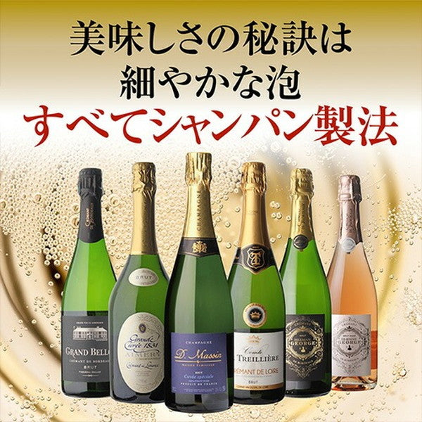 全てフランス産 シャンパン製法 スパークリングワイン 6本セット【常温便】