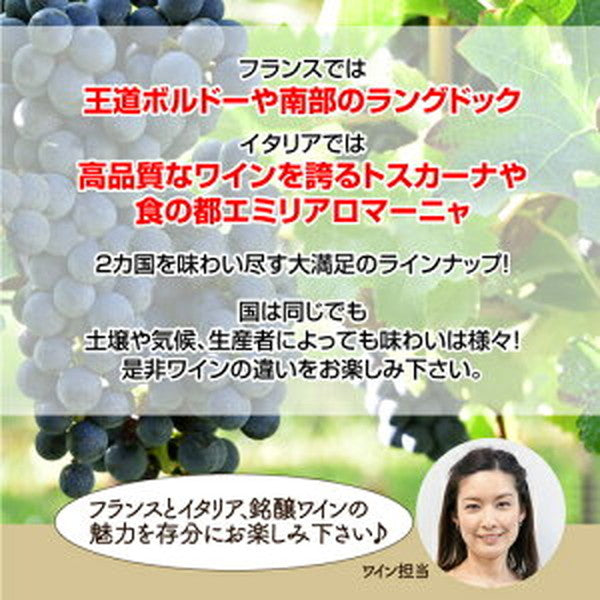 フランス＆イタリア 銘醸2カ国 赤ワイン飲み比べ10本セット【常温便】