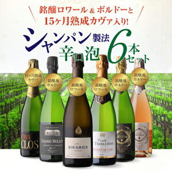 シャンパン製法 辛口泡6本セット【クール便】