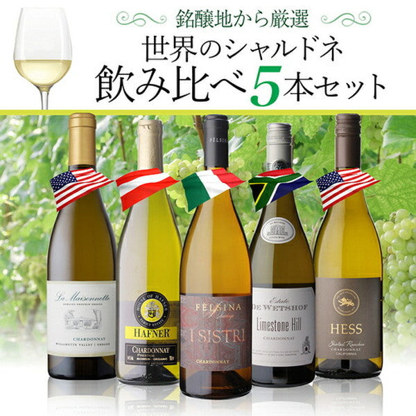 世界のシャルドネ 飲み比べ 5本セット【常温便】