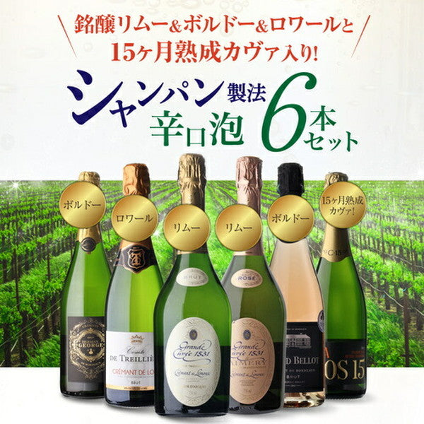 シャンパン製法 辛口泡6本セット【常温便】